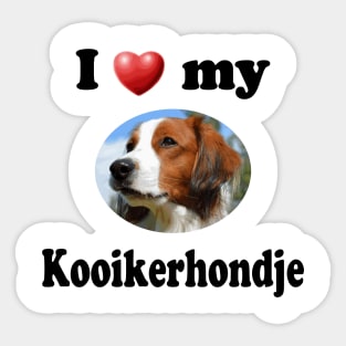 I Love My Kooikerhondje Sticker